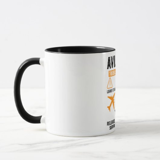 Funny Aviation Fehlerbehebungshandbuch Tasse (Links)
