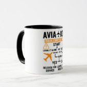 Funny Aviation Fehlerbehebungshandbuch Tasse (Vorderseite Links)