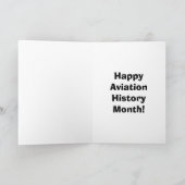 Funny Aviation History Monat Grußkarte Karte (Innenseite)