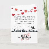 Funny Aviation Joke, Foto Valentine's Day Card Karte (Vorderseite)