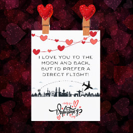 Funny Aviation Joke, Foto Valentine's Day Card Karte