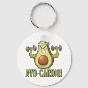 Funny Avo-Cardio Avocado Fitness Design Schlüsselanhänger