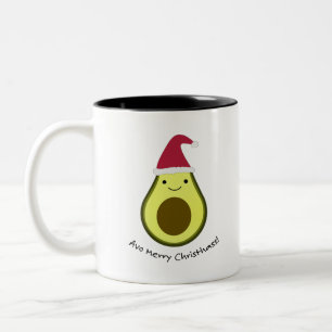 Funny Avo Merry Christhass Avocado Pun Zweifarbige Tasse
