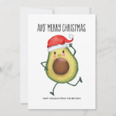 Funny Avocado Avo Frohe Weihnachten (Vorderseite)