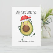 Funny Avocado Avo Frohe Weihnachten (Stehend Vorderseite)