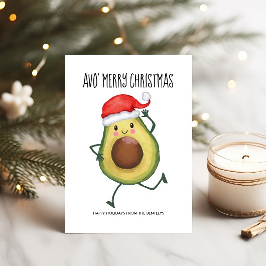 Funny Avocado Avo Frohe Weihnachten