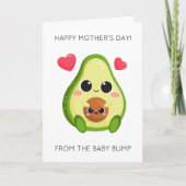 Funny Avocado Baby Bump Muttertagskarte Karte (Vorderseite)