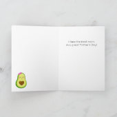 Funny Avocado Baby Bump Muttertagskarte Karte (Innenseite)