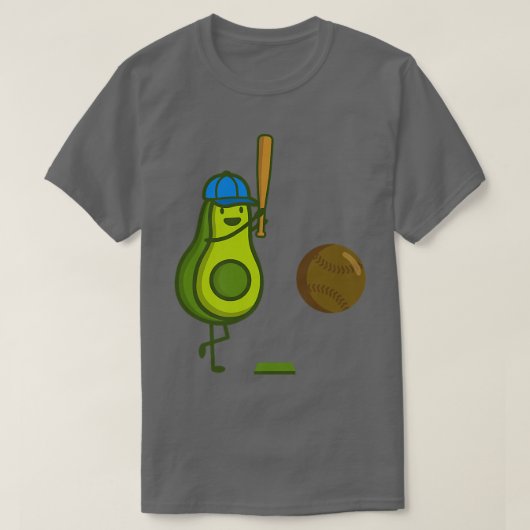 Funny Avocado Baseball T-Shirt (Design vorne)