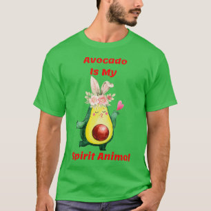Funny Avocado ist mein Geist Tiersonnige Ohren T-Shirt