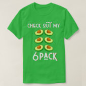 Funny Avocado Karo Out My 6 Pack essen T-Shirt (Design vorne)