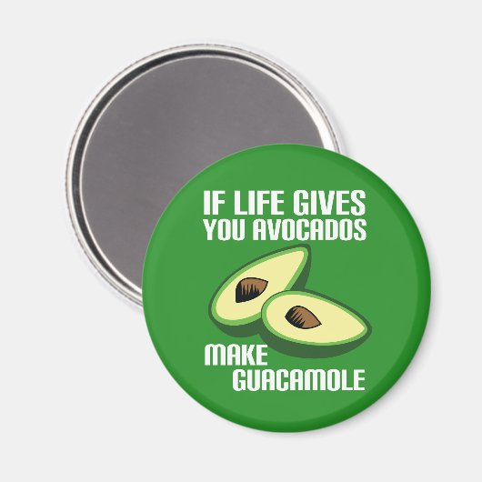 Funny Avocado Life Advisor Magnet (Vorderseite/Rückseite)