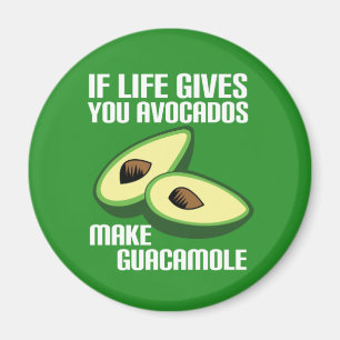 Funny Avocado Life Advisor Magnet