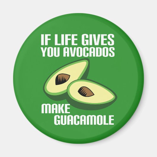 Funny Avocado Life Advisor Magnet (Vorne)