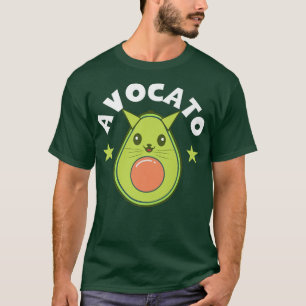 Funny Avocado Lover Avocato Guacamole Cat Lover Fo T-Shirt