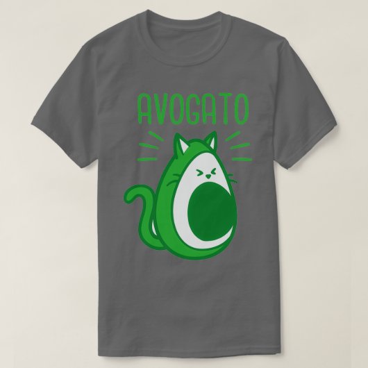Funny Avocado Lover Cat T-Shirt (Design vorne)