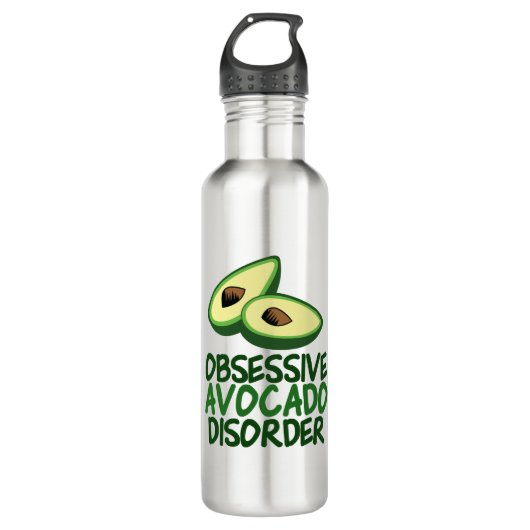 Funny Avocado Lover Edelstahlflasche (Vorderseite)