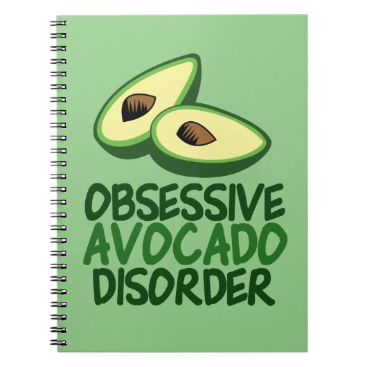 Funny Avocado Lover Green Notizblock (Vorderseite)