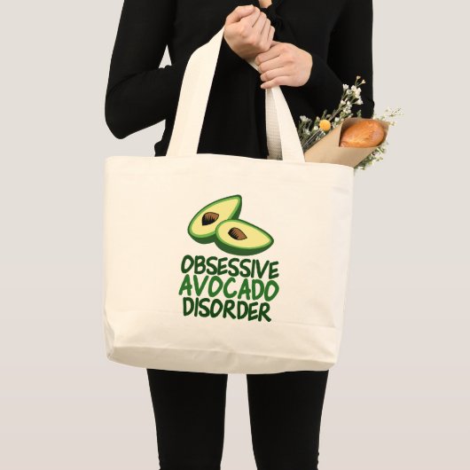 Funny Avocado Lover Jumbo Stoffbeutel (Vorderseite (Produkt))
