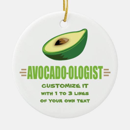 Funny Avocado Lover Keramikornament (Vorne)