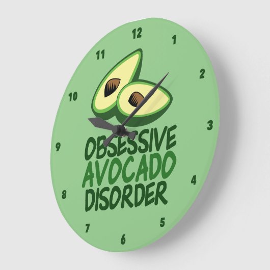 Funny Avocado Lover Kitchen Große Wanduhr (Winkel)