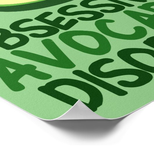 Funny Avocado Lover Poster (Ecke)
