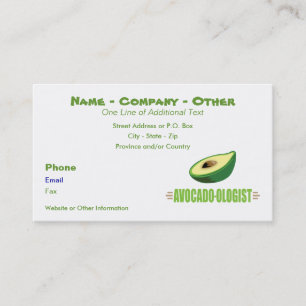 Funny Avocado Lover Visitenkarte