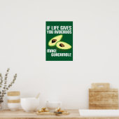 Funny Avocado Make Guacamole Joke Poster (Küche)
