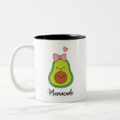 Funny Avocado Mamacado Zweifarbige Tasse (Links)
