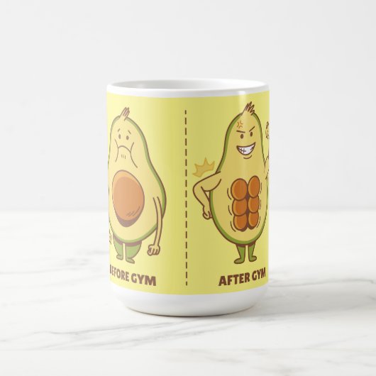 Funny Avocado, Niedliches Fruchtmeme Kaffeetasse (Mittel)