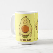 Funny Avocado, Niedliches Fruchtmeme Kaffeetasse (Vorderseite Links)