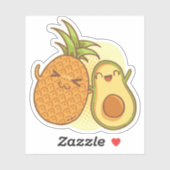 Funny Avocado Pineaple BESTE FREUNDIN Kawaii Aufkleber (Blatt)
