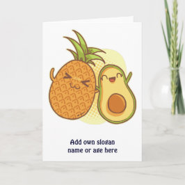 Funny Avocado Pineaple BESTE FREUNDIN Kawaii Karte