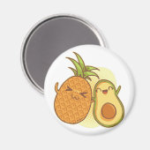Funny Avocado Pineaple BESTE FREUNDIN Kawaii Magnet (Vorderseite/Rückseite)