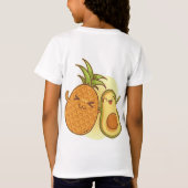 Funny Avocado Pineaple BESTE FREUNDIN Kawaii T-Shirt (Rückseite)