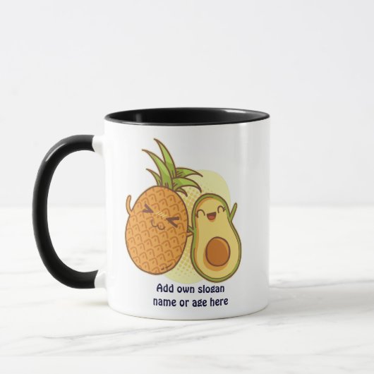 Funny Avocado Pineaple BESTE FREUNDIN Kawaii Tasse (Links)