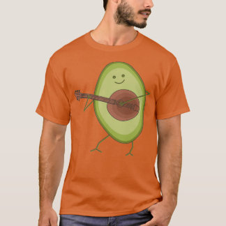 Funny Avocado Plays Gitarre Gemüse T-Shirt