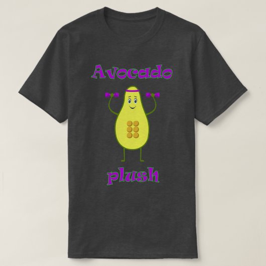 Funny Avocado Plush Niedlich Avocado Workout T-Shirt (Design vorne)