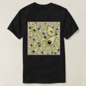Funny avocado Set mit grauem Hintergrund T-Shirt (Design vorne)