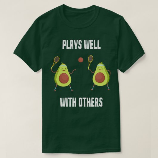 Funny Avocado spielt gut Tennis mit anderen T-Shirt (Design vorne)
