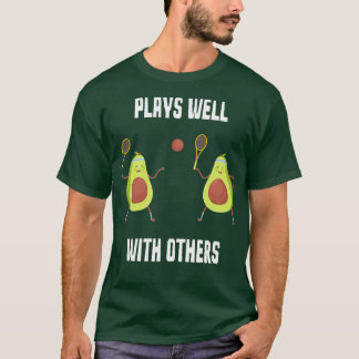 Funny Avocado spielt gut Tennis mit anderen T-Shirt