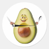 Funny Avocado Stickers, Guacamole Stickers (Vorderseite)