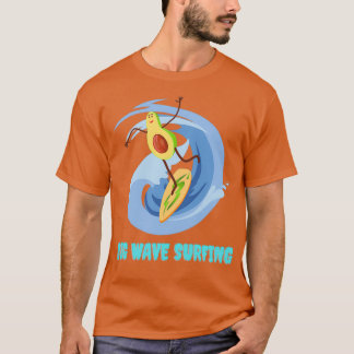 Funny Avocado Surfen Big Waves T-Shirt