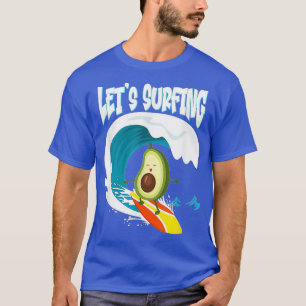 Funny Avocado Surfing I Liebe T-Shirt