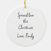 Funny Avocado Toast – Personalized Xmas Gift Keramik Ornament (Hinten)