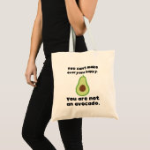 Funny Avocado Tote Bag Tragetasche (Vorderseite (Produkt))