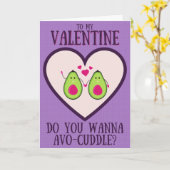 Funny Avocado Valentine Card Karte (Gelbe Blume)