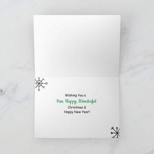 Funny Avocado Weihnachtskarte Spaß Karte (Innenseite)