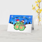 Funny Avocado Weihnachtskarte Spaß Karte (Gelbe Blume)