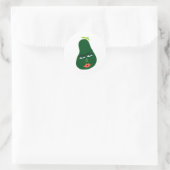 Funny Avocado Whimsical Runder Aufkleber (Tasche)